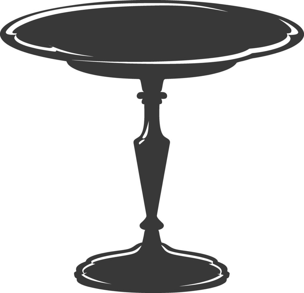 Silhouette cake platter black color only full vector