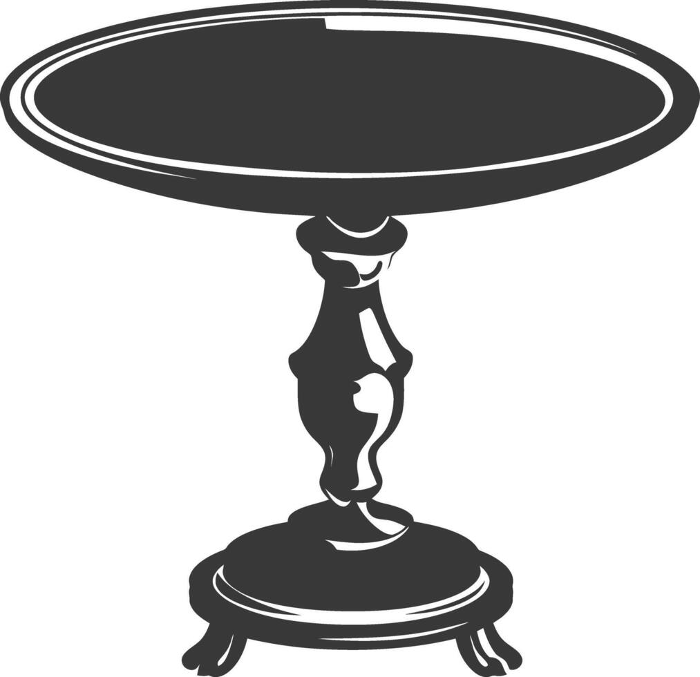 Silhouette cake platter black color only full vector