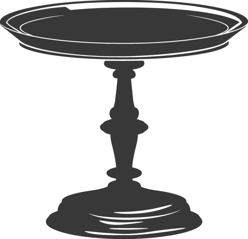 Silhouette cake platter black color only full vector