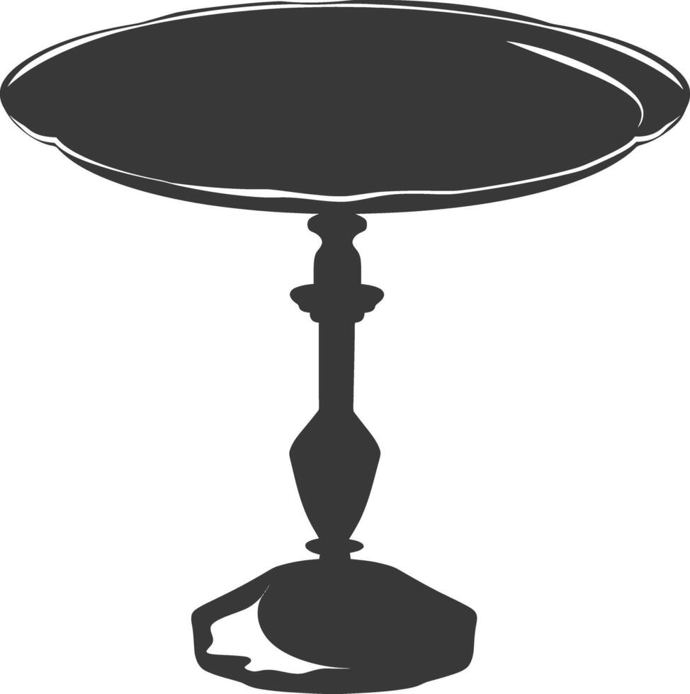 Silhouette cake platter black color only full vector