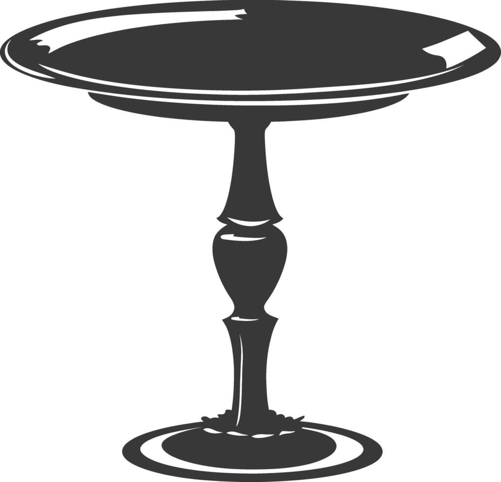 Silhouette cake platter black color only full vector