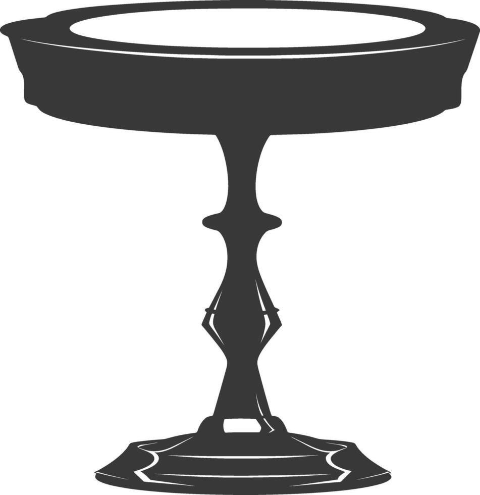 Silhouette cake platter black color only full vector