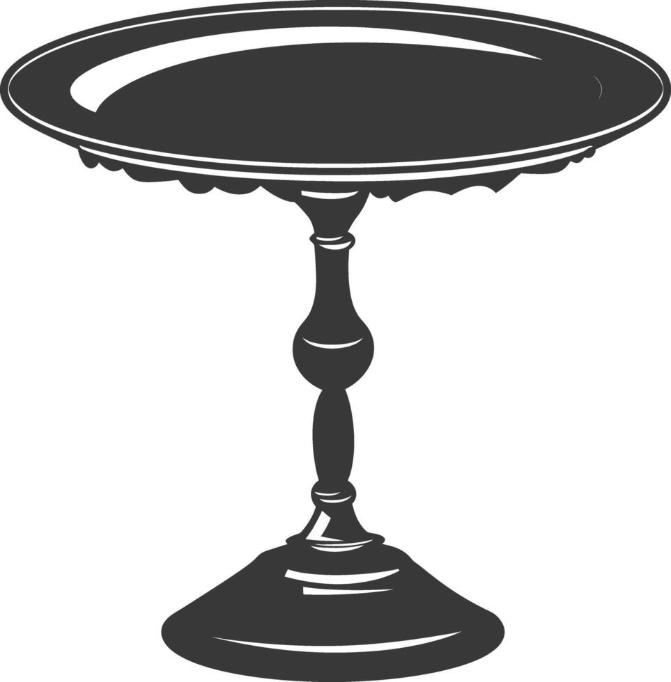 Silhouette cake platter black color only full vector