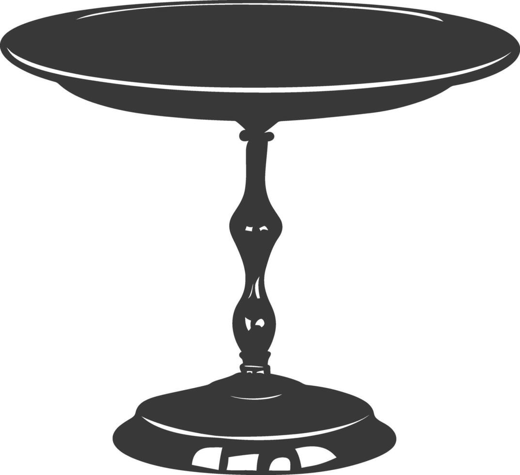 Silhouette cake platter black color only full vector