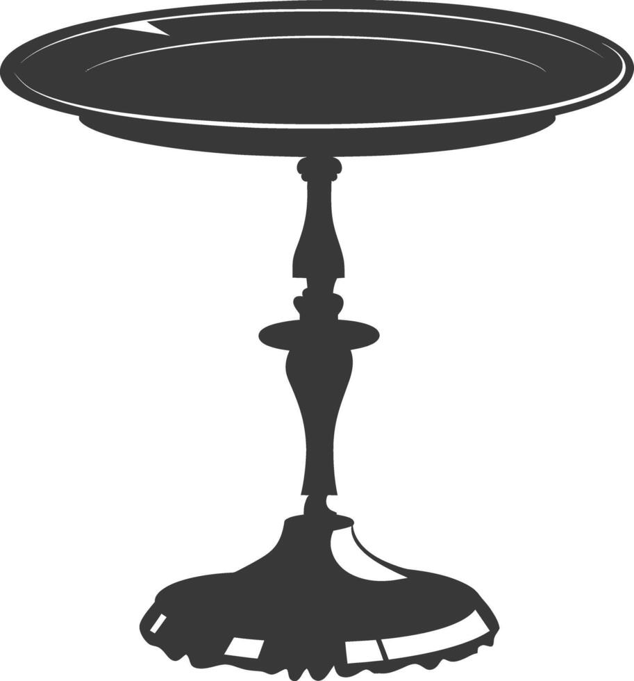 Silhouette cake platter black color only full vector