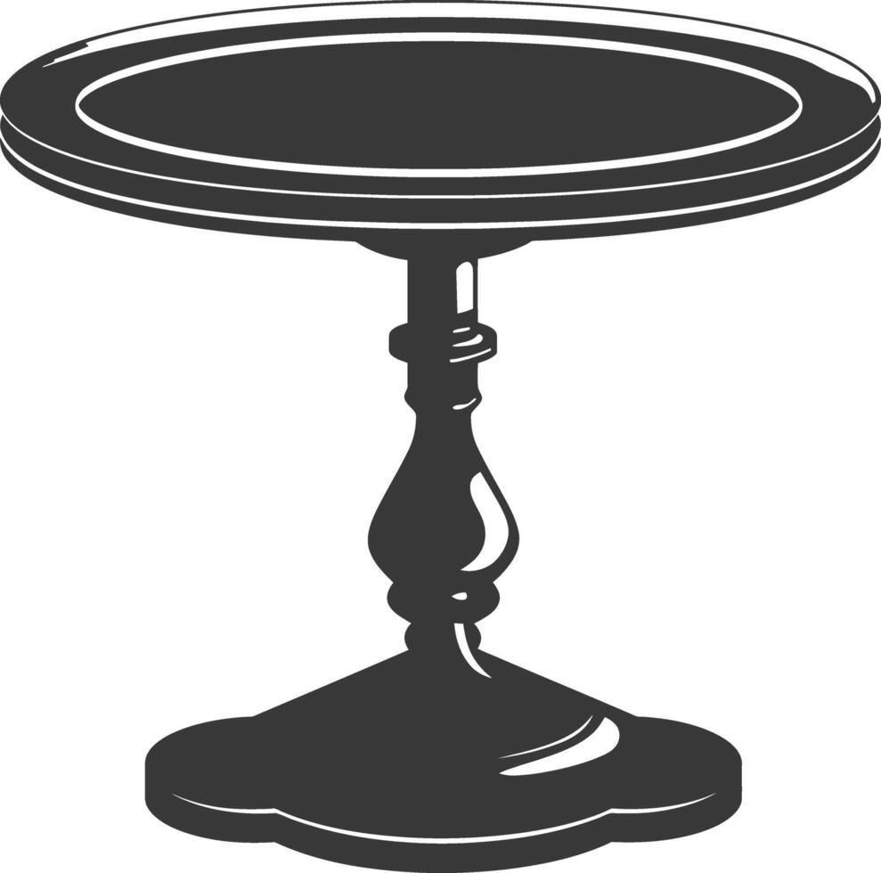 Silhouette cake platter black color only full vector