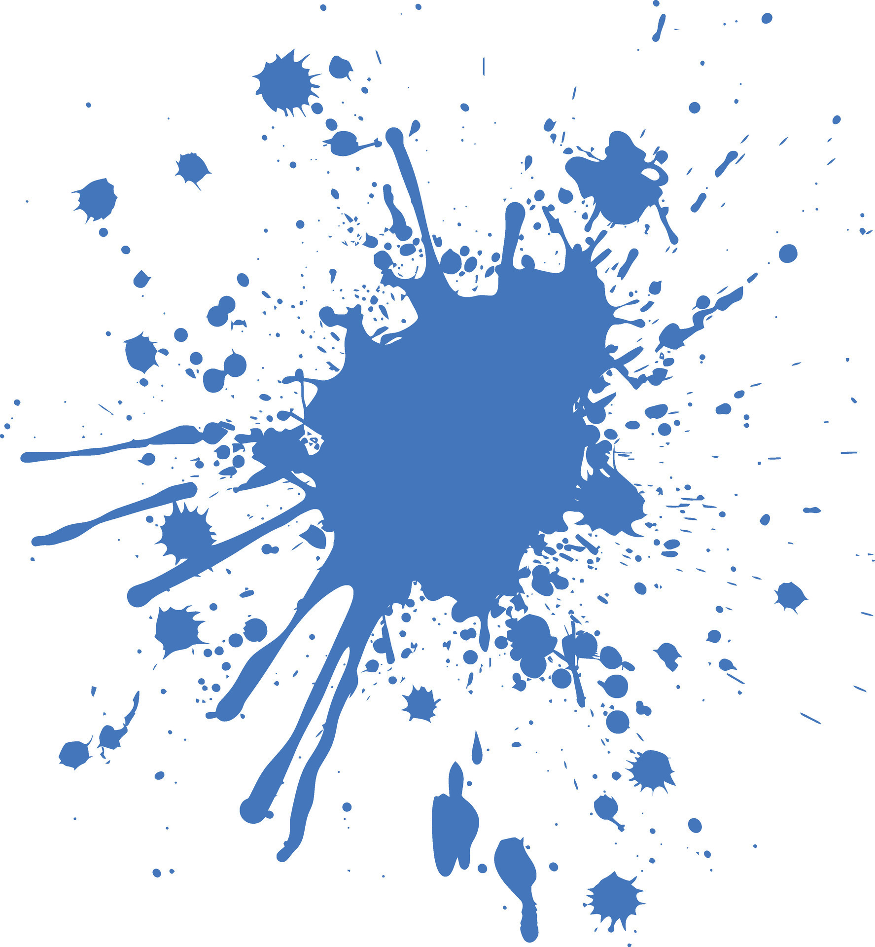 blue paint ink water liquid splatter one color 43761807 Vector Art at