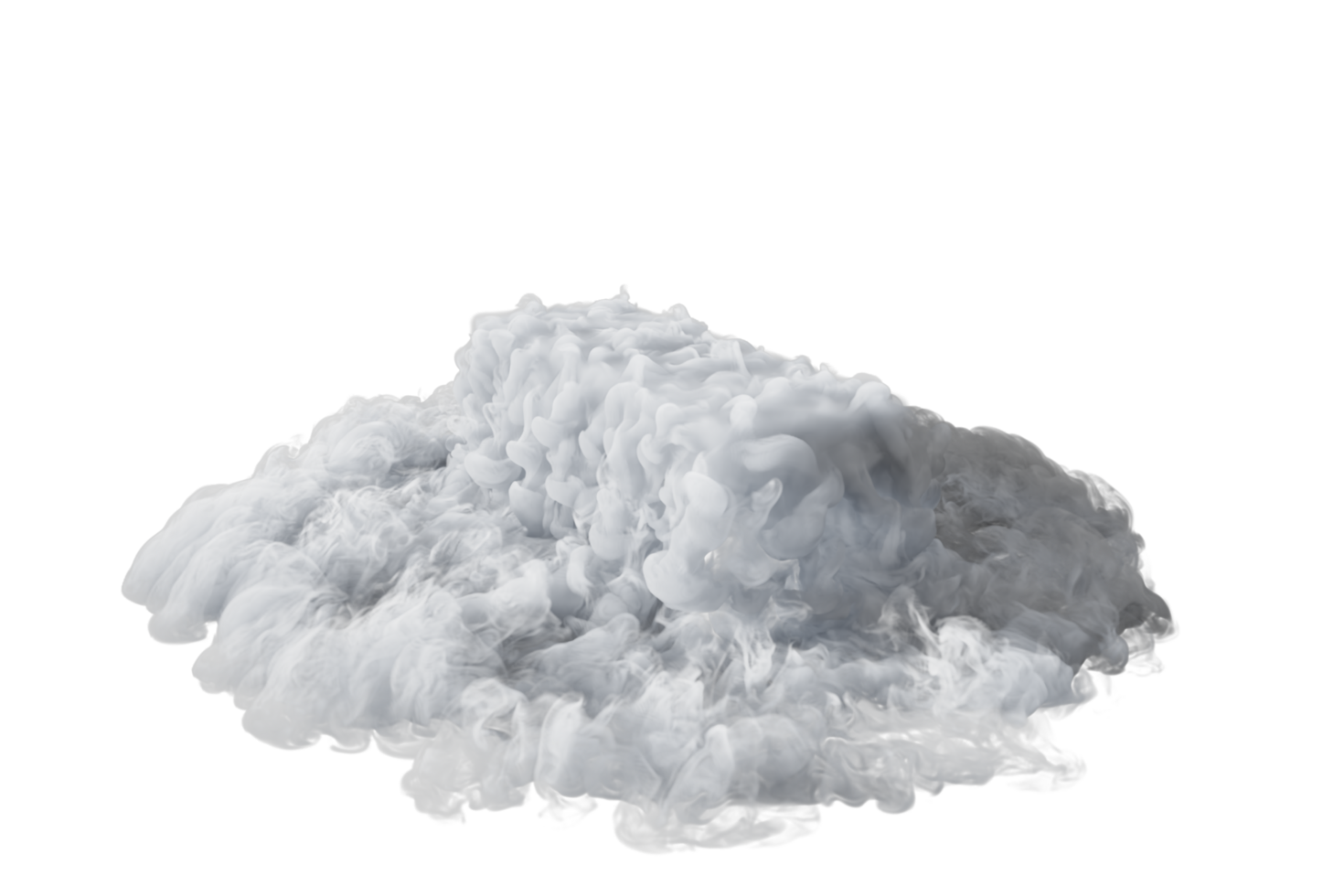 Dry ice smoke with podiums on transparent background png