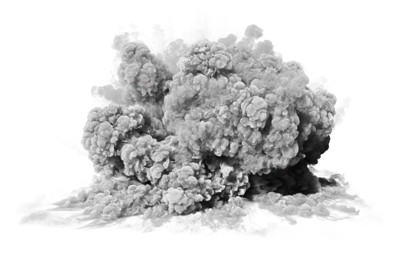 Artillery explosion on transparent background png