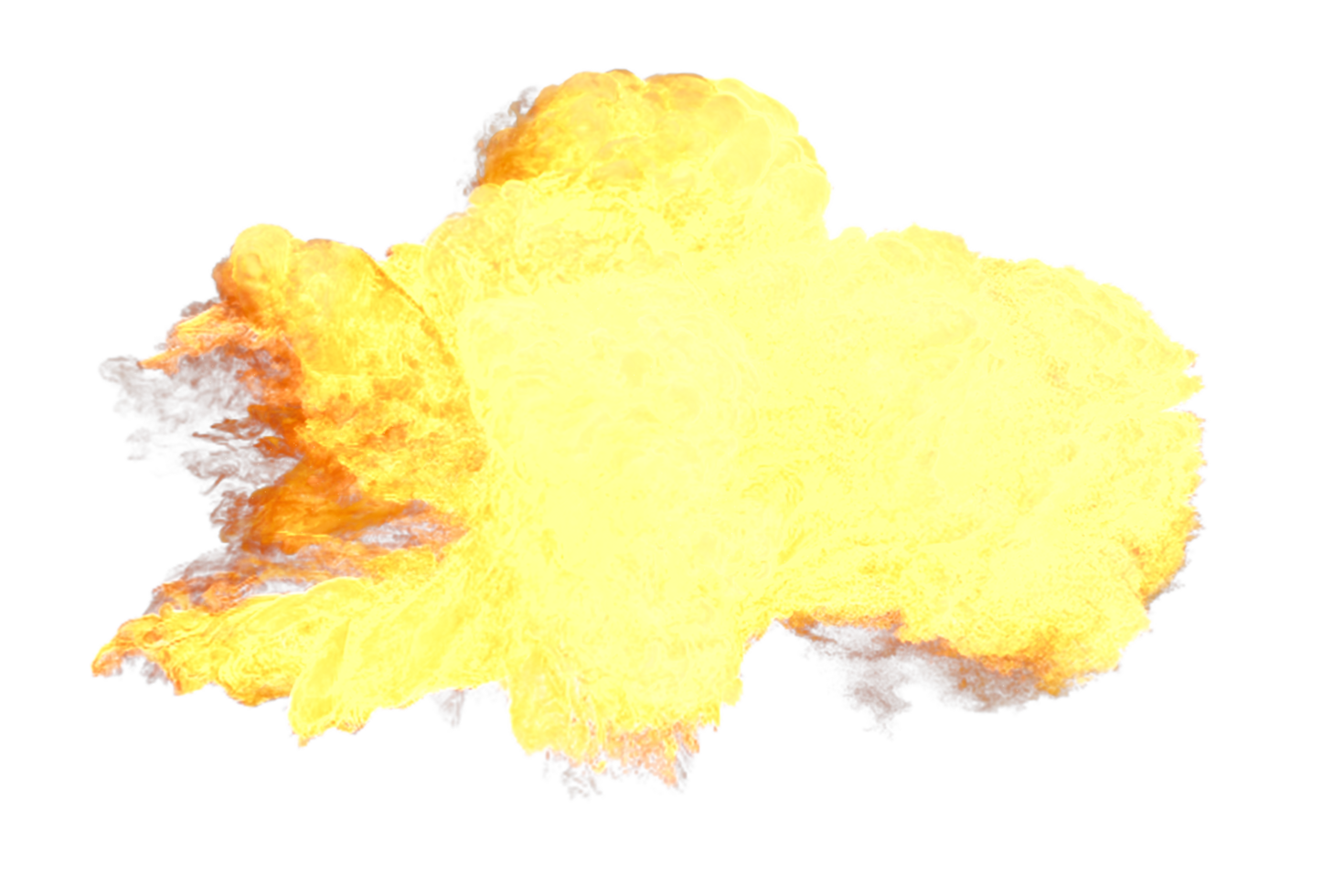 Battle ship muzzle flash on transparent background png