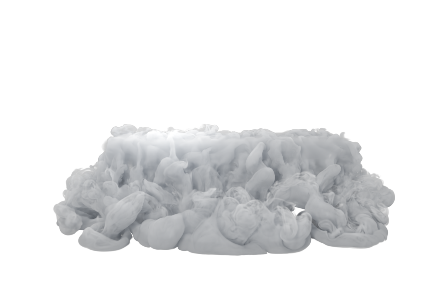 Dry ice smoke with podiums on transparent background png