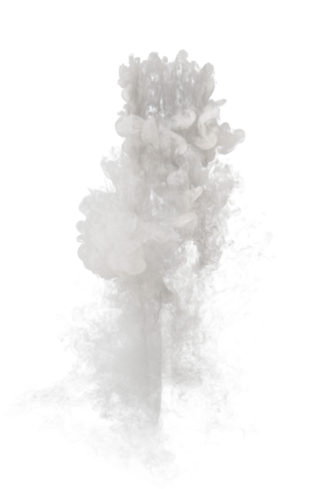 Nitrogen of rocket launch on transparent background png