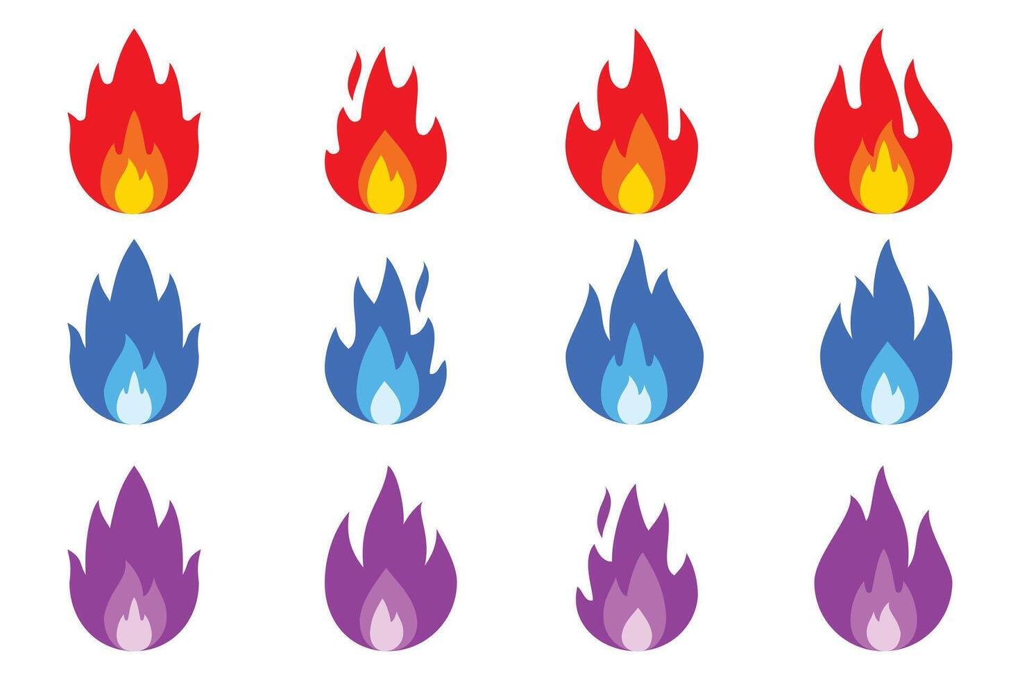 Icon set fire design vector