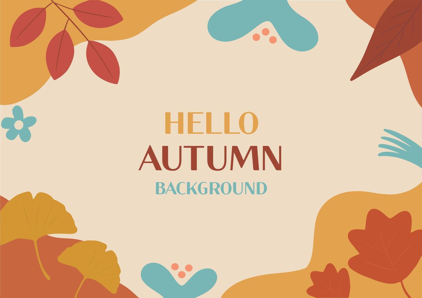 Hello Autumn Maples Abstract Background vector