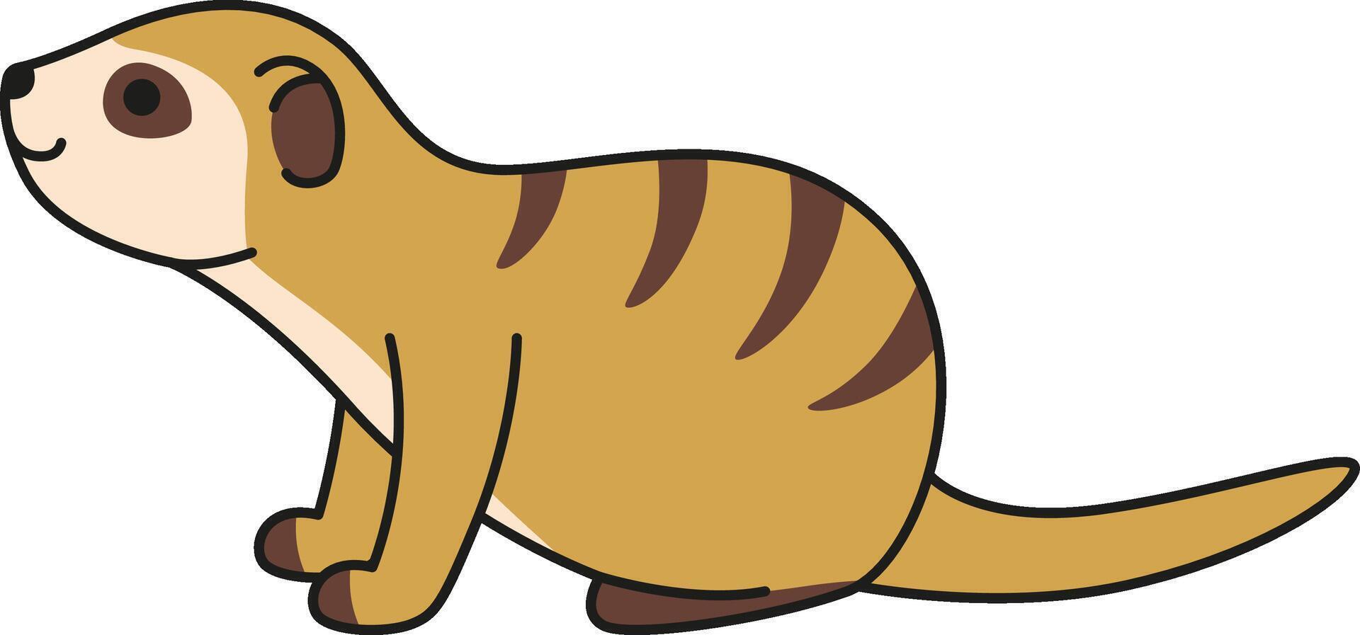 cute meerkat illustration vector