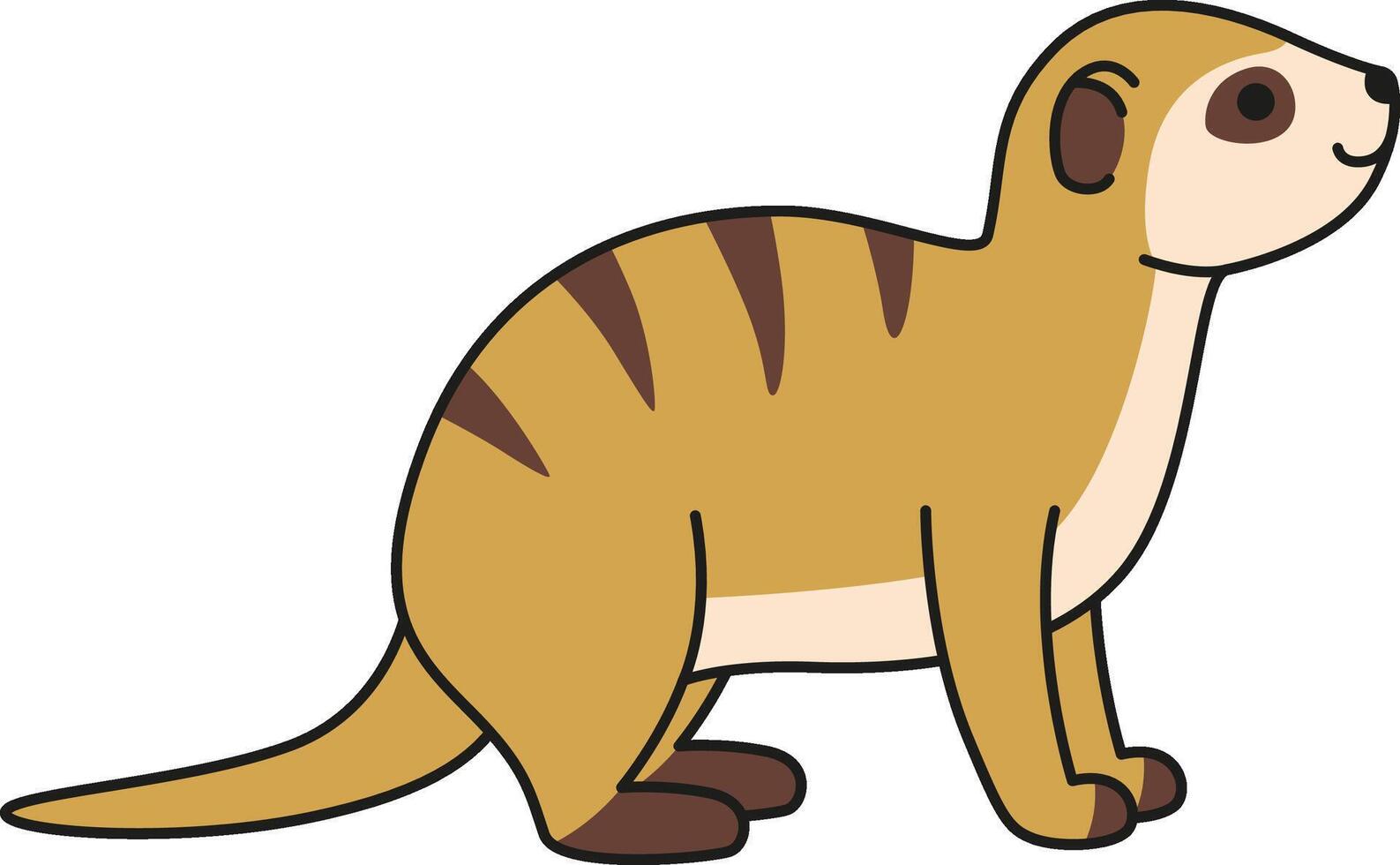 linda suricata ilustración vector