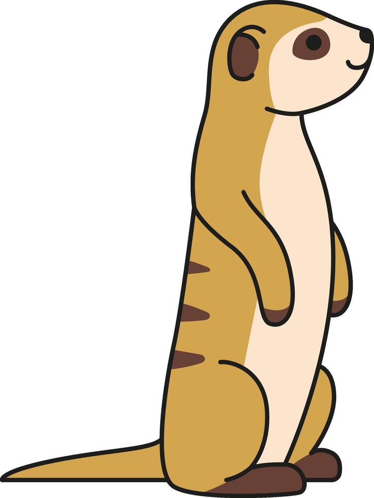 cute meerkat illustration vector