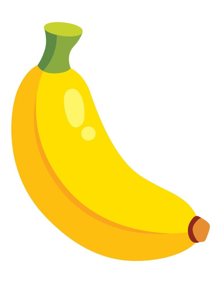 Flat colour banana fruit icon illustration vector