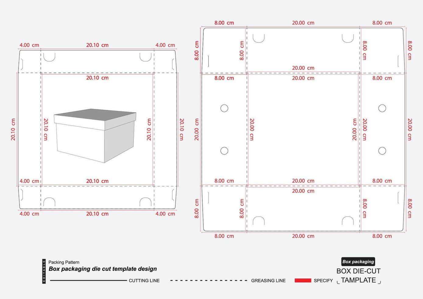 embalaje cuatro esquina caja vector