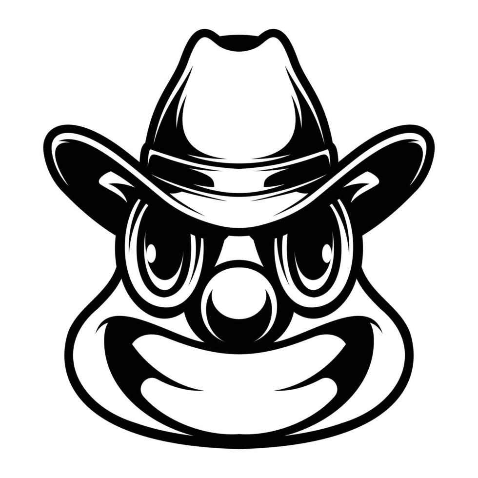 payaso vaquero contorno versión vector