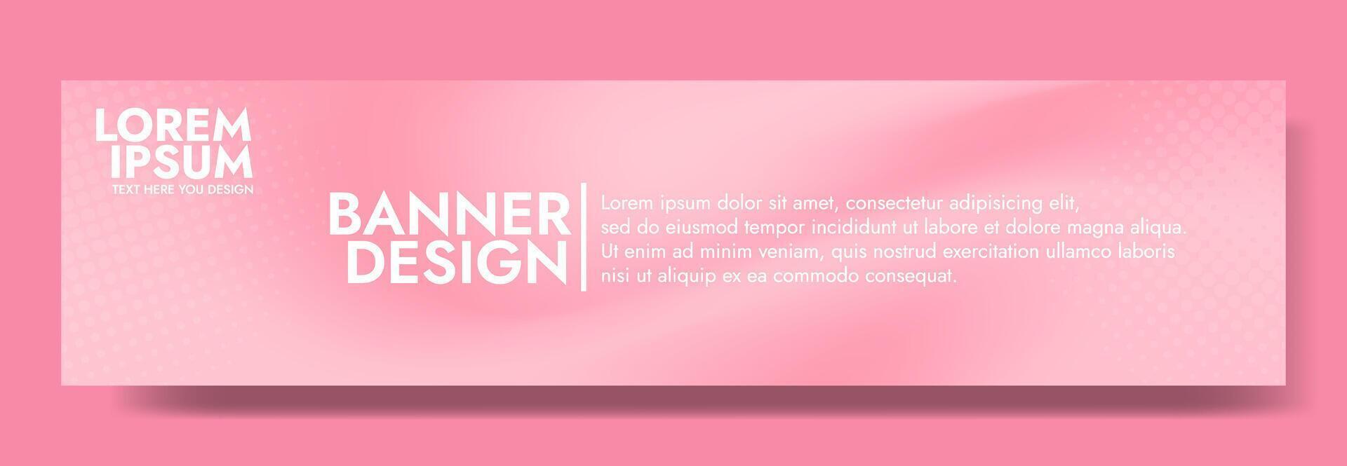 Gradient blurred banner in shades of pink. Ideal for web banners, social media posts, or any design project that requires a calming backdrop vector