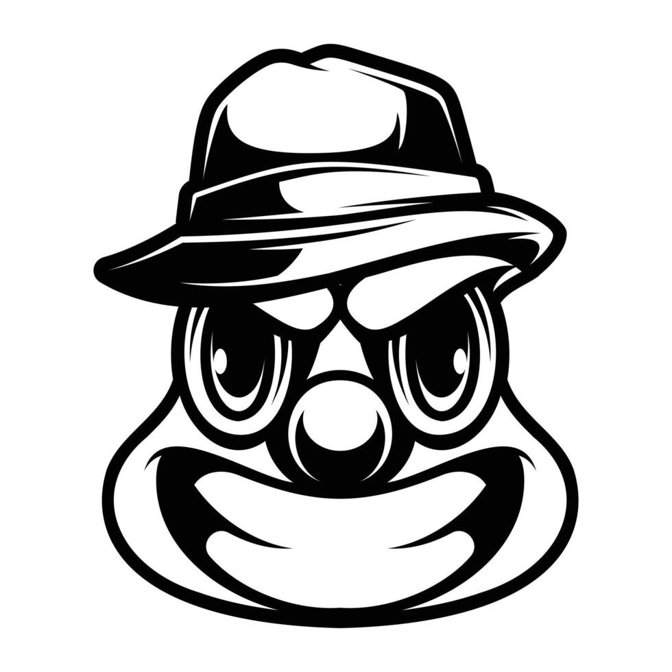 Clown Fedora Hat Outline vector