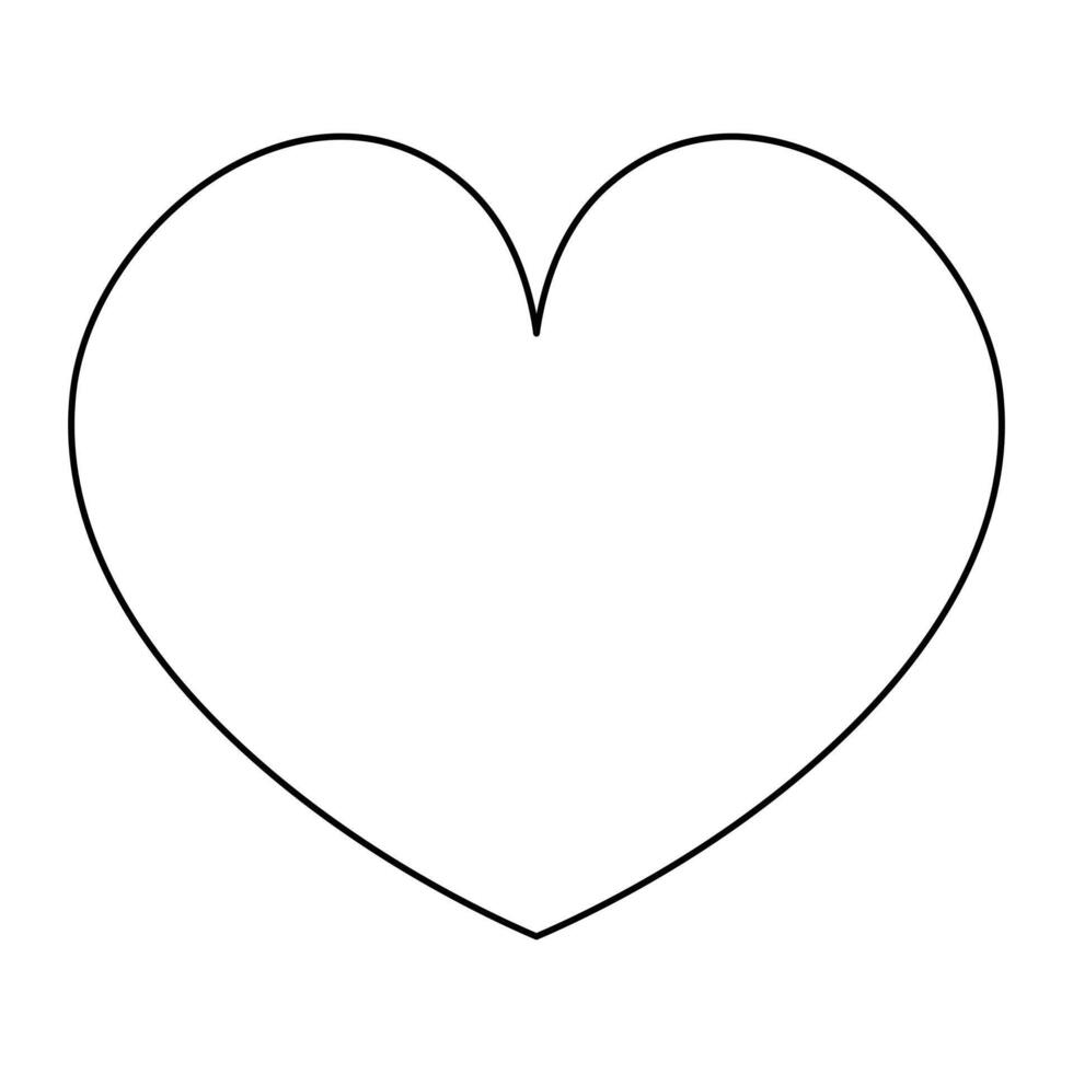 Love symbol. heart line icon, outline logo illustration, Isolated heart on a white background vector