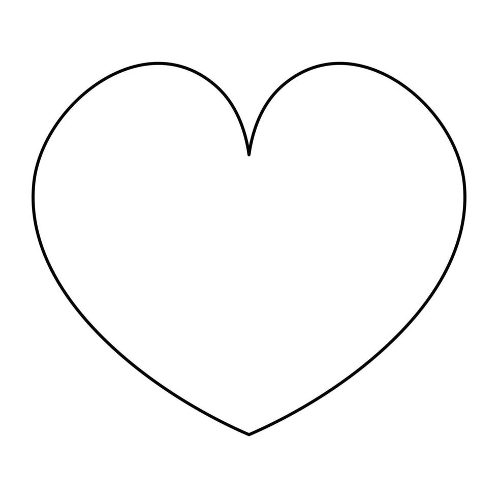 amor símbolo. corazón línea icono, contorno logo ilustración, aislado corazón en un blanco antecedentes vector