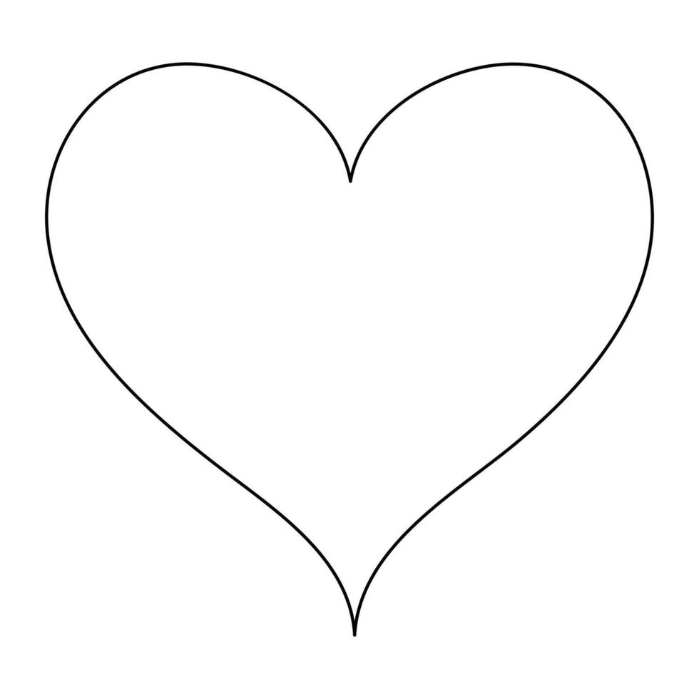 Love symbol. heart line icon, outline logo illustration, Isolated heart on a white background vector