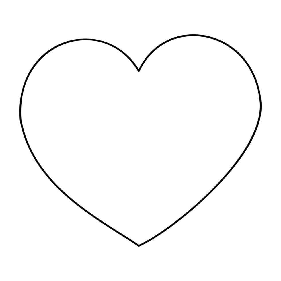Love symbol. heart line icon, outline logo illustration, Isolated heart on a white background vector