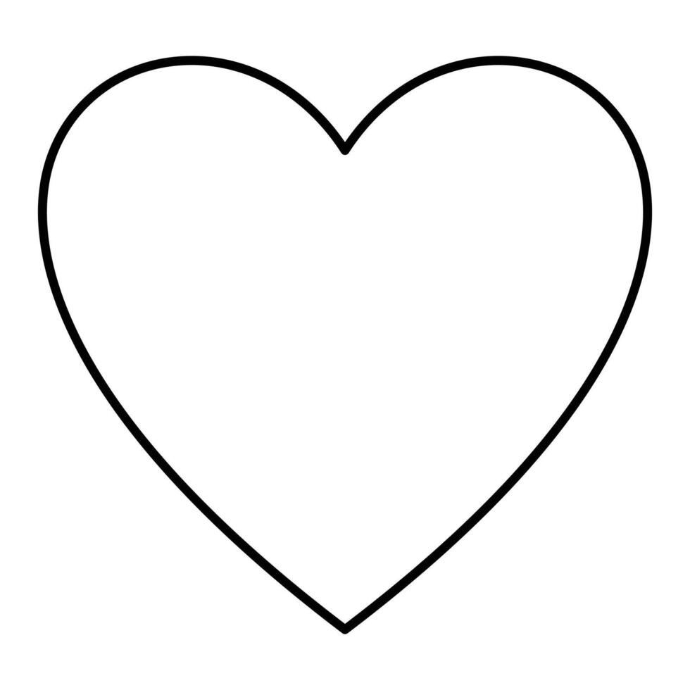 Love symbol. heart line icon, outline logo illustration, Isolated heart on a white background vector