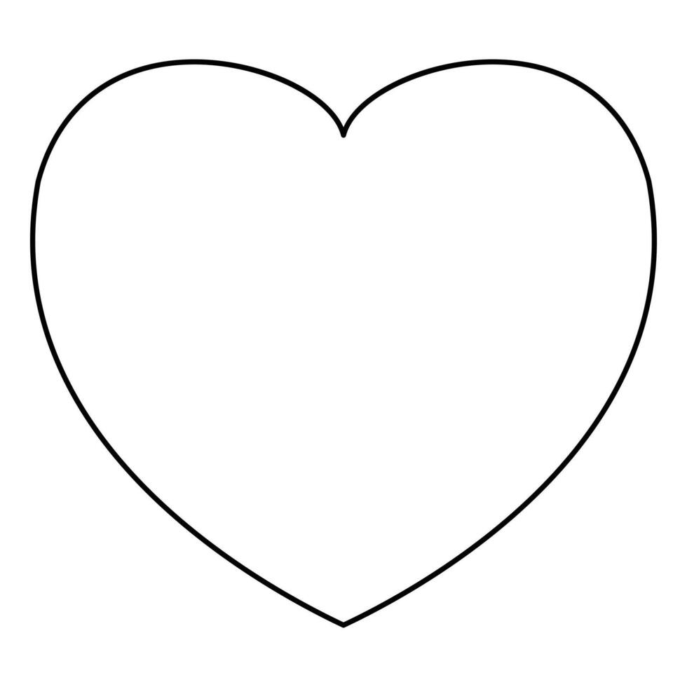 Love symbol. heart line icon, outline logo illustration, Isolated heart on a white background vector