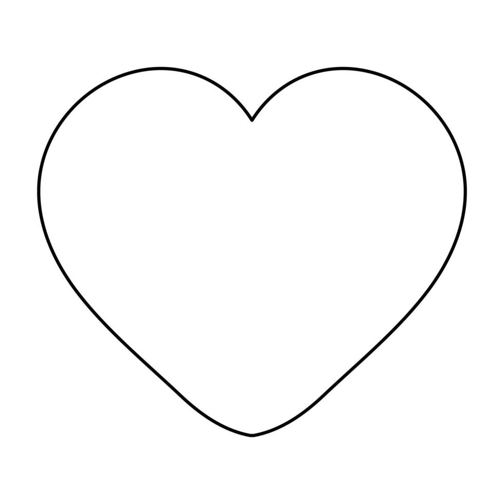 Love symbol. heart line icon, outline logo illustration, Isolated heart on a white background vector