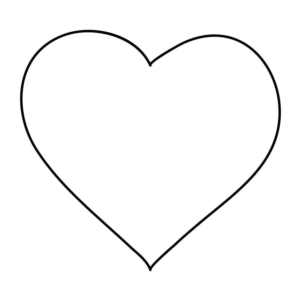 amor símbolo. corazón línea icono, contorno logo ilustración, aislado corazón en un blanco antecedentes vector