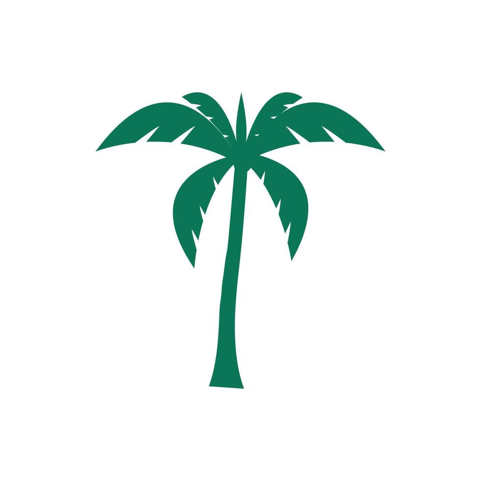 Palm tree summer logo template illustration vector