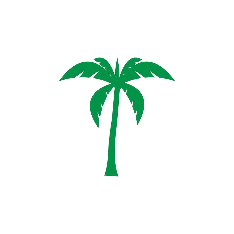 Palm tree summer logo template illustration vector