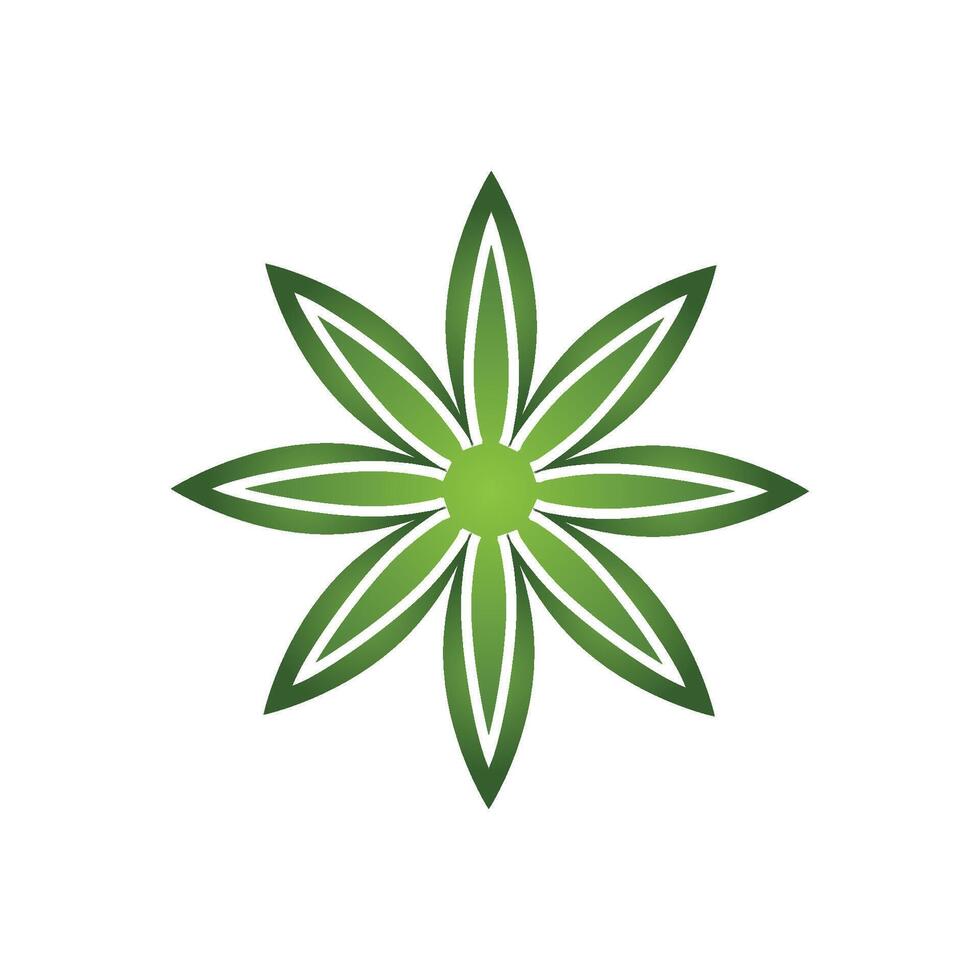 Cannabis logo template symbol design vector