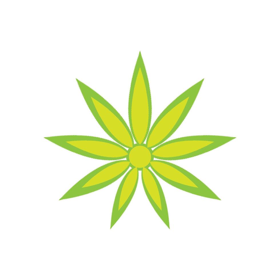 Cannabis logo template symbol design vector