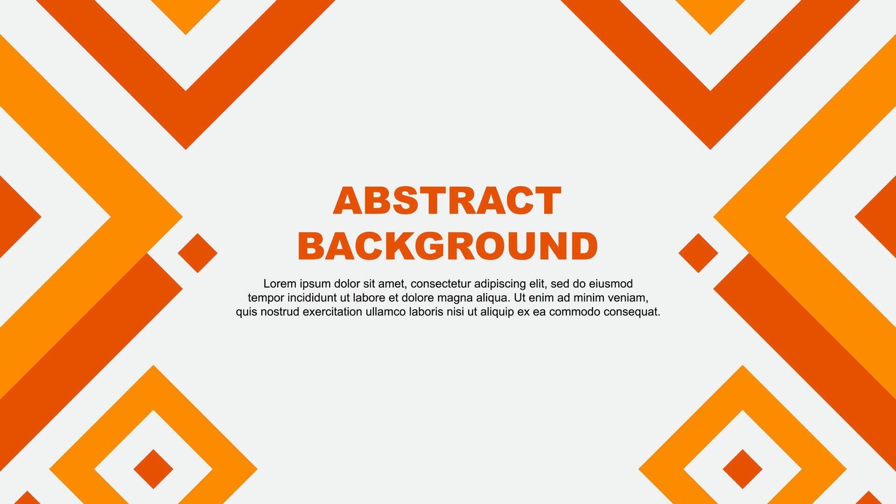 Abstract Orange Background Design Template. Abstract Banner Wallpaper Illustration. Orange Template vector