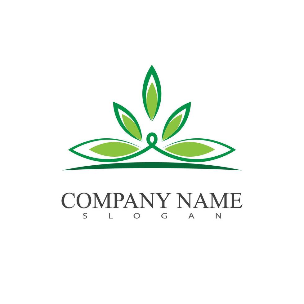 Cannabis logo template symbol design vector