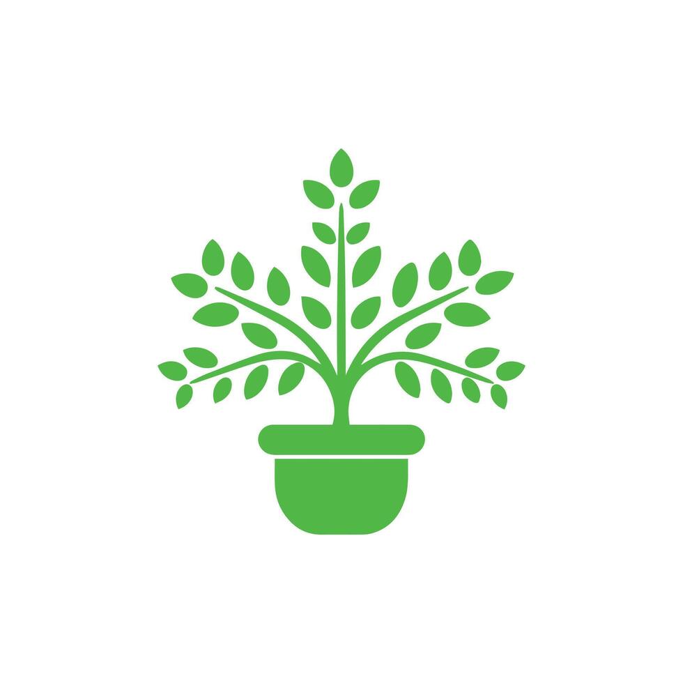 Plant icon on white background. illustration in trendy flat style vector