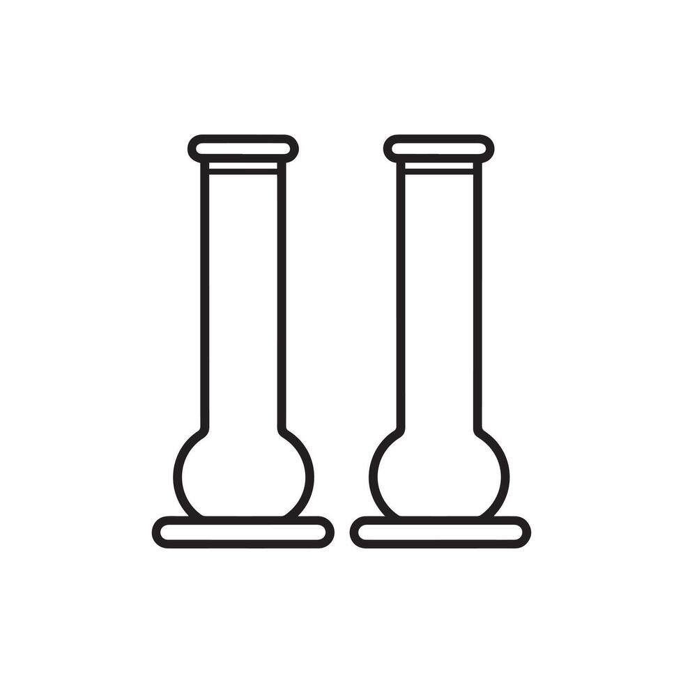 Test tube icon. Black Test tube icon on white background. illustration vector