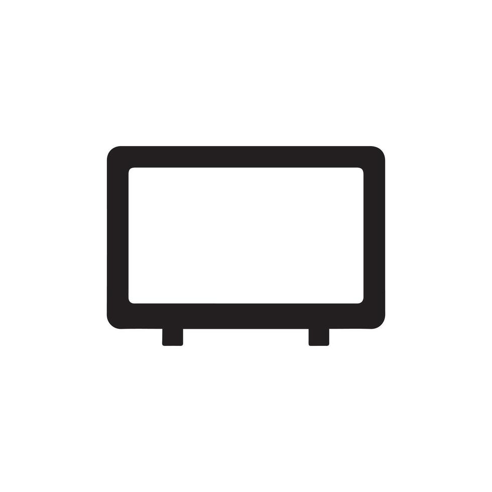 Tv icon. Black Tv icon on white background. illustration vector