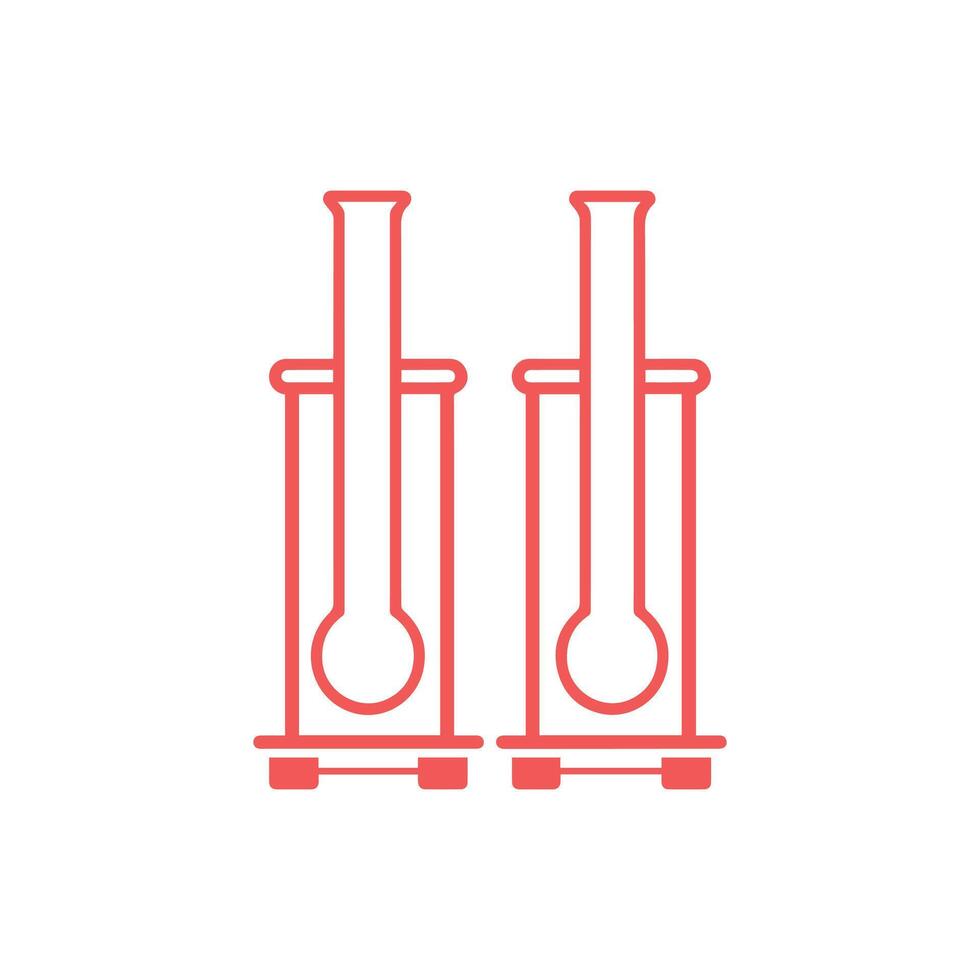 Test tube icon on white background. illustration in trendy flat style vector