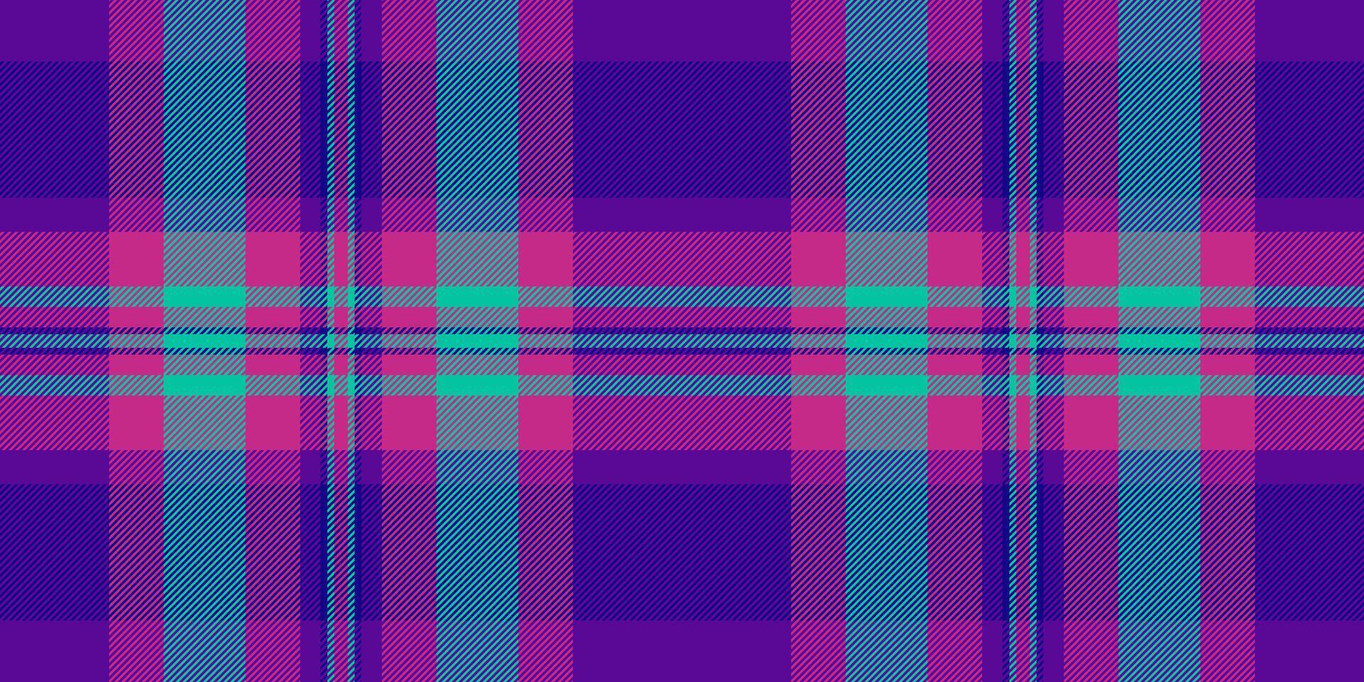 Repeatable patterns seamless plaid texture, asymmetric background check. Commercial pattern textile fabric tartan in violet and indigo colors. vector