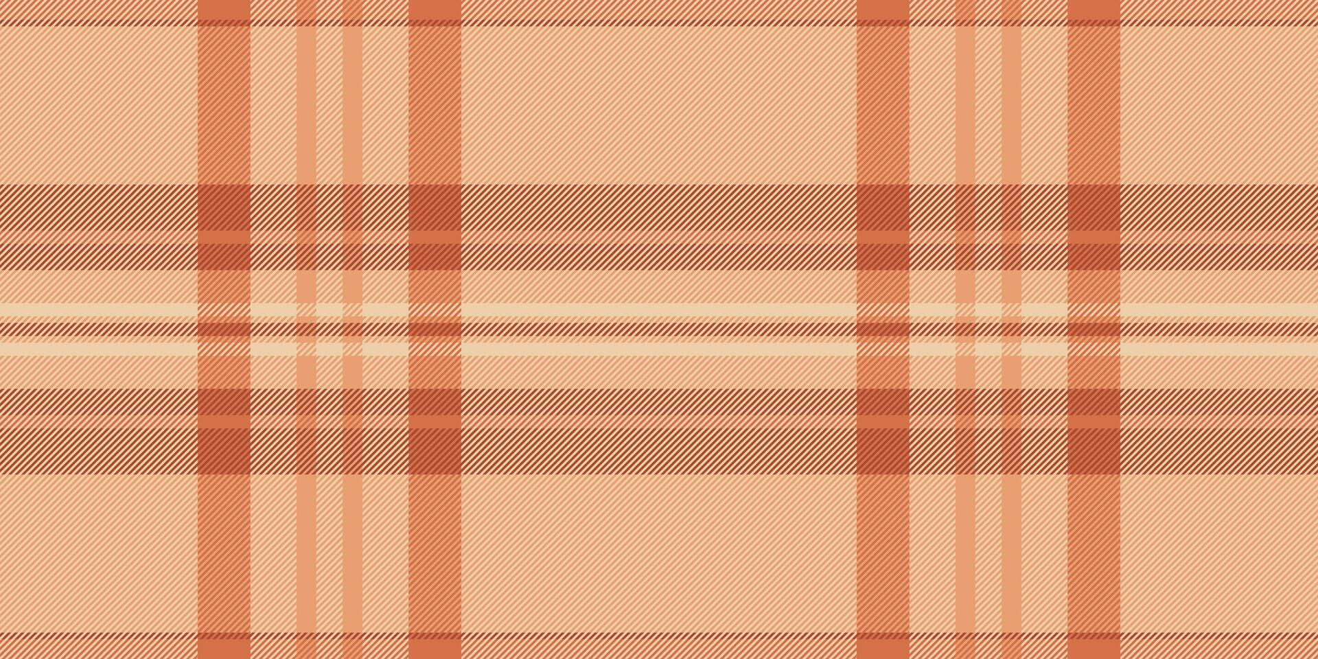 Scenery tartan plaid texture, close-up fabric textile . Art pattern check seamless background in orange and light colors. vector