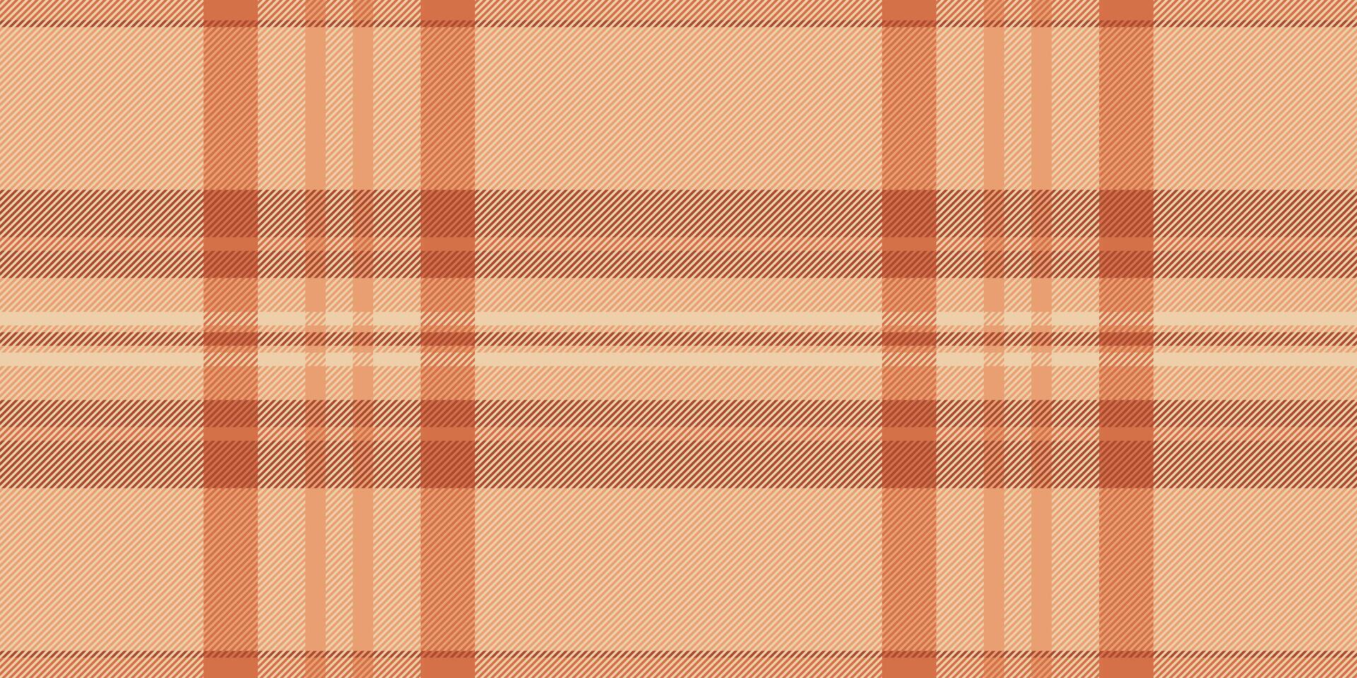 Scenery tartan plaid texture, close-up fabric textile . Art pattern check seamless background in orange and light colors. vector