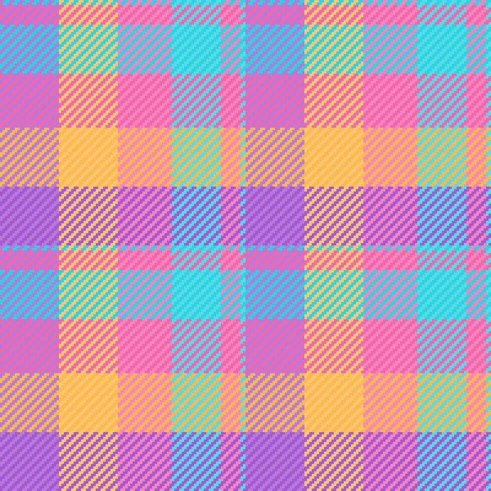 repitiendo tartán cheque textil, nuevo York sin costura tela textura. salmón antecedentes modelo tartán en rosado y ámbar colores. vector