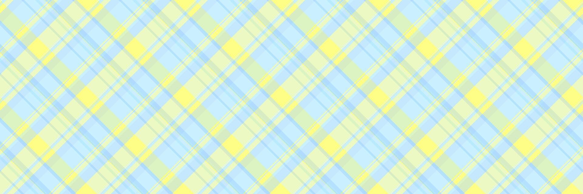 Rectangle pattern check seamless, contemporary texture textile tartan. Preppy plaid fabric background in light and yellow colors. vector