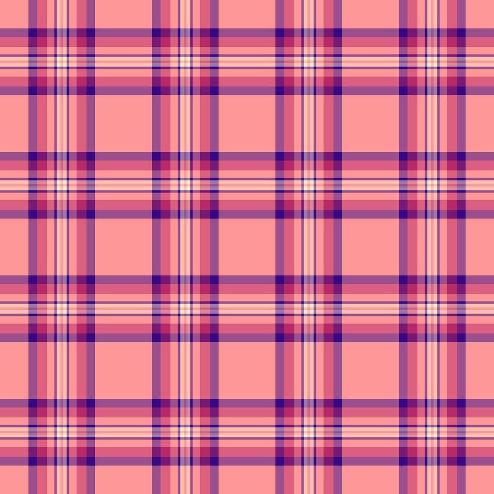 Plaid pattern tartan of fabric seamless with a background check texture textile. vector